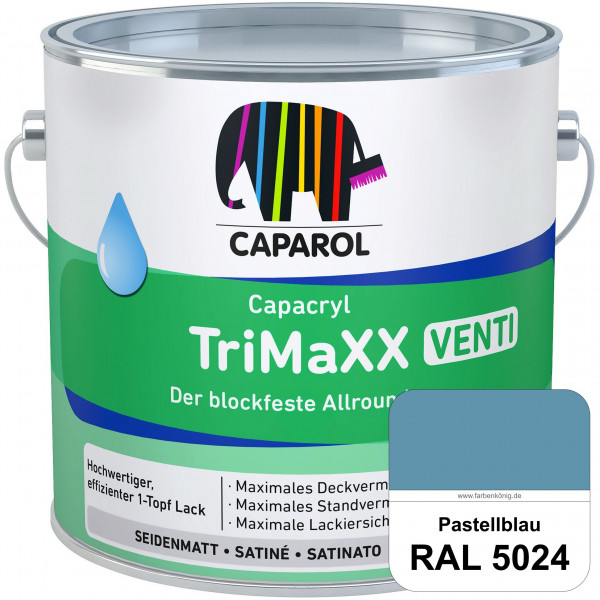 Capacryl TriMaXX Venti (RAL 5024 Pastellblau) Der blockfeste Allrounder für Fenster & Türen