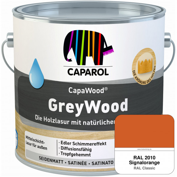CapaWood® GreyWood (RAL 2010 Signalorange) - ersetzt Capadur GreyWood
