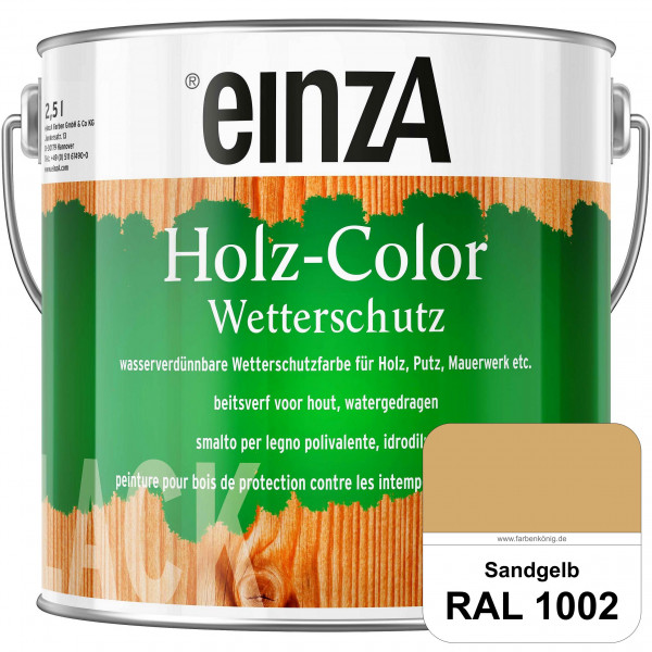 einzA Holz-Color (RAL 1002 Sandgelb) Wetterschutzfarbe für außen