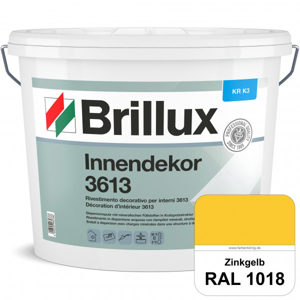 Innendekor ELF KR-K3 3613 (RAL 1018 Zinkgelb) Kratzputz nach zur Erzielung dekorativer und strapazie