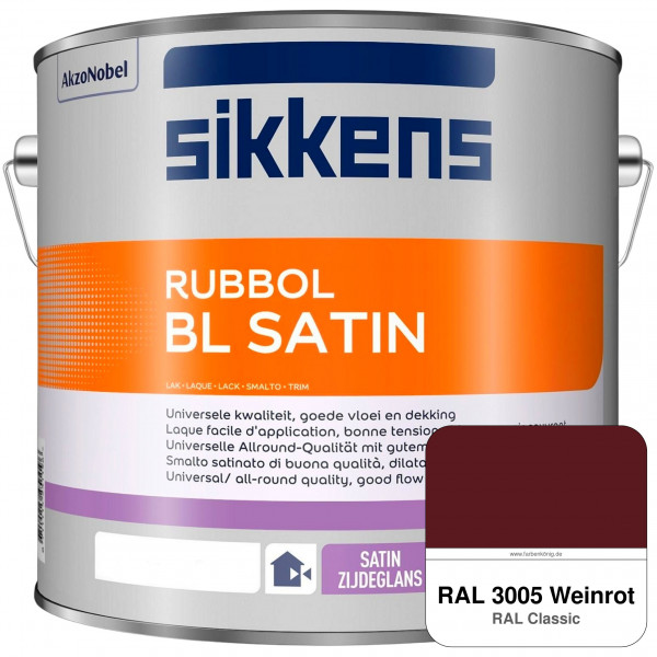 Rubbol BL Satin (RAL 3005 Weinrot) hochelastischer & seidenglänzender Lack (wasserbasiert) innen & a