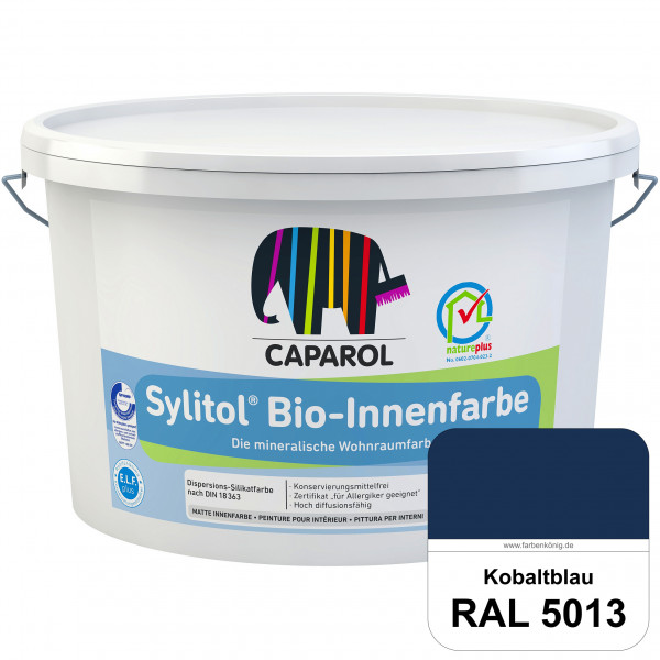 Sylitol® Bio-Innenfarbe (RAL 5013 Kobaltblau) Innenfarbe auf Silikatbasis  für Allergiker
