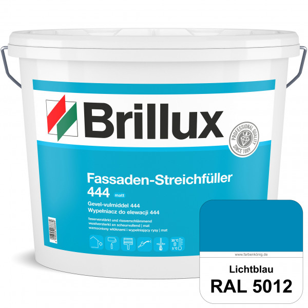 Fassaden-Streichfüller 444 (RAL 5012 Lichtblau) Faserverstärkter Streichfüller mit rissverschlämmend