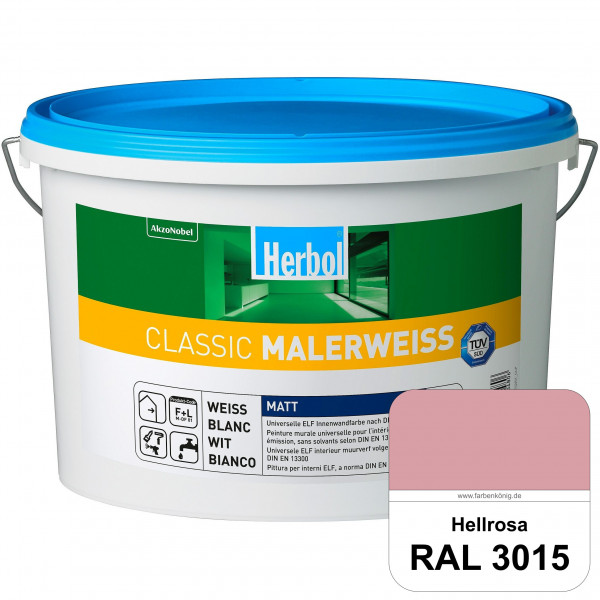 Classic Malerweiss (RAL 3015 Hellrosa) Universell wirtschaftliche & matte Wandfarbe