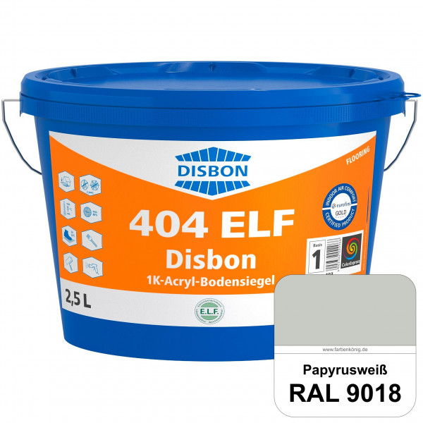 Disbon 404 ELF 1K-Acryl-Bodensiegel (RAL 9018 Papyrusweiß) 1K PU-verstärkte, emissions- und lösemitt