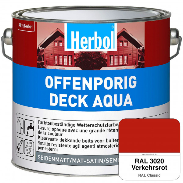 Offenporig-Deck Aqua (RAL 3020 Verkehrsrot)