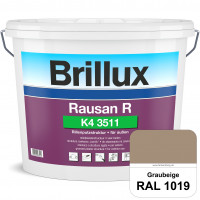 Rausan R K4 3511 (RAL 1019 Graubeige) Organisch gebundener Rillenputz für wetterbeständige Oberfläch