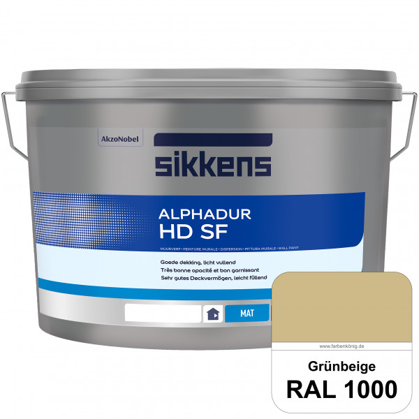 Alphadur HD SF (RAL 1000 Grünbeige) matte hochdeckende waschbeständige Innenwandfarbe