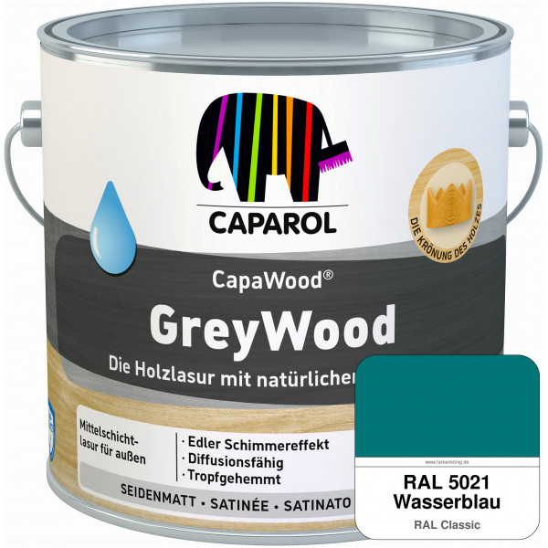 CapaWood® GreyWood (RAL 5021 Wasserblau) - ersetzt Capadur GreyWood