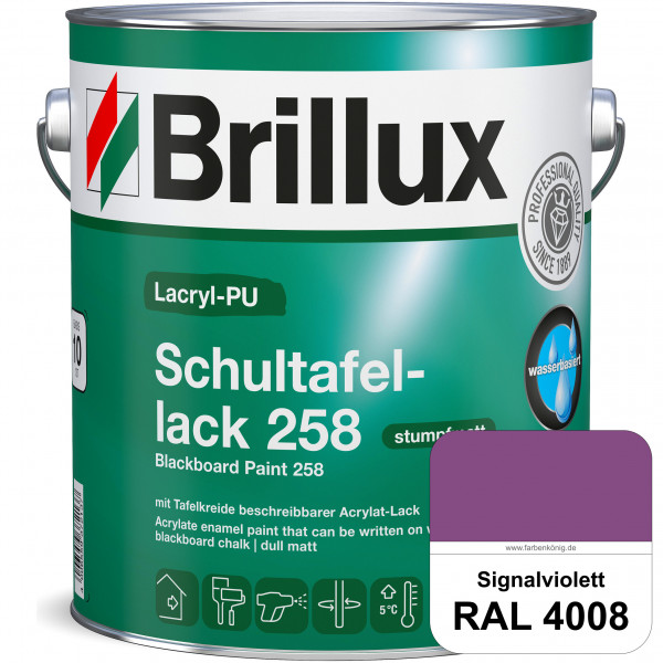 Lacryl-PU Schultafellack 258 (RAL 4008 Signalviolett) wasserbasierter und matter Schultafellack (inn