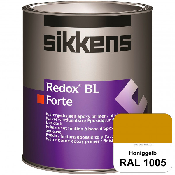 Redox BL Forte (RAL 1005 Honiggelb) seidenmatte & wasserbasierte 2-K-Epoxidharzlack (innen)