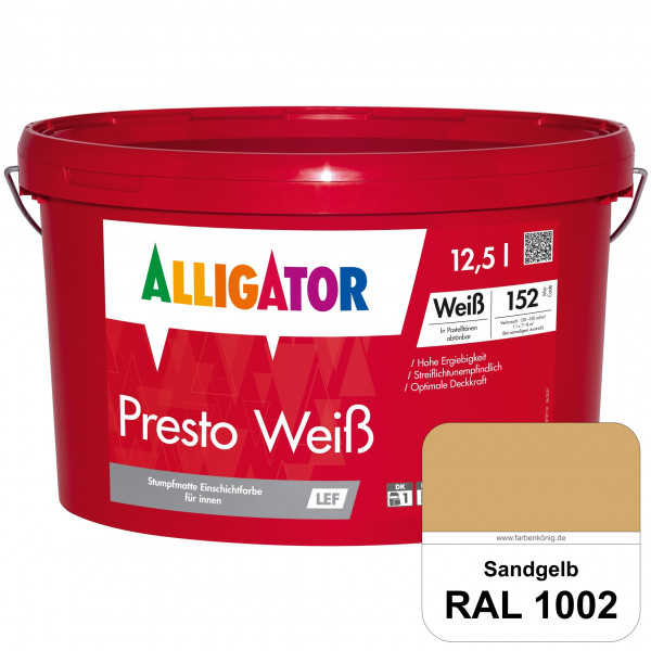 Presto Weiß LEF (RAL 1002 Sandgelb)