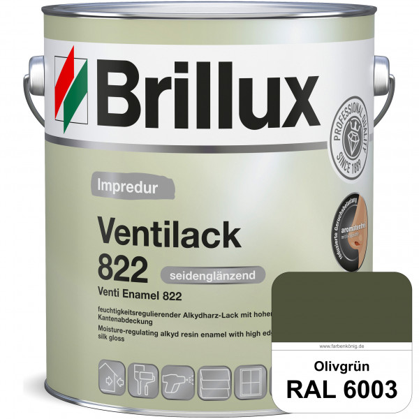 Impredur Ventilack 822 (RAL 6003 Olivgrün) Seidenglanzlack (lösemittelhaltig) Fenster & Türen innen