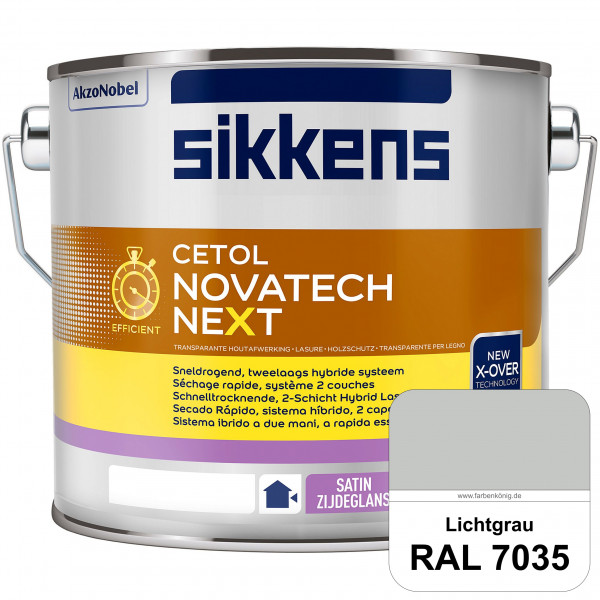 Cetol Novatech neXt (RAL 7035 Lichtgrau) Schnelltrocknende Hybrid-Lasur mit höchster Wetterbeständig