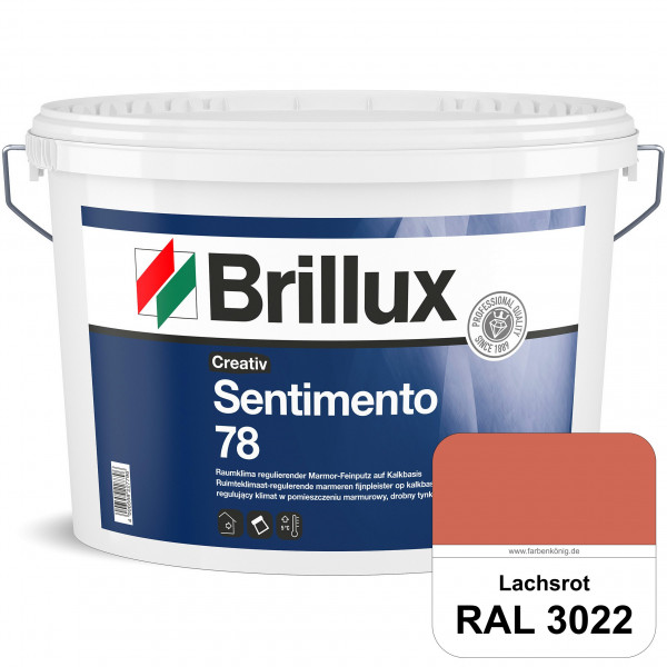 Creativ Sentimento 78 (RAL 3022 Lachsrot) Marmor-Feinputz auf Kalkbasis, zur Erzielung matter Oberfl