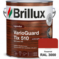 Lignodur VarioGuard Tix 510 (Gel-Lasur 510) RAL 3000 Feuerrot