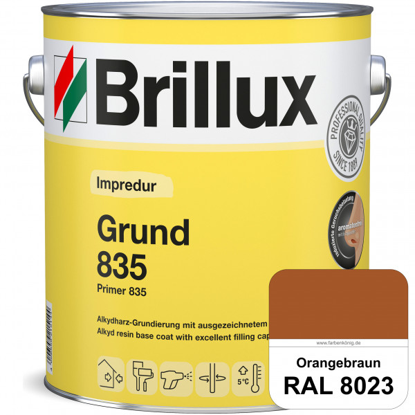 Impredur Grund 835 (RAL 8023 Orangebraun) Grundierung für Laub- und Nadelholz wie Fenstern, Türen et