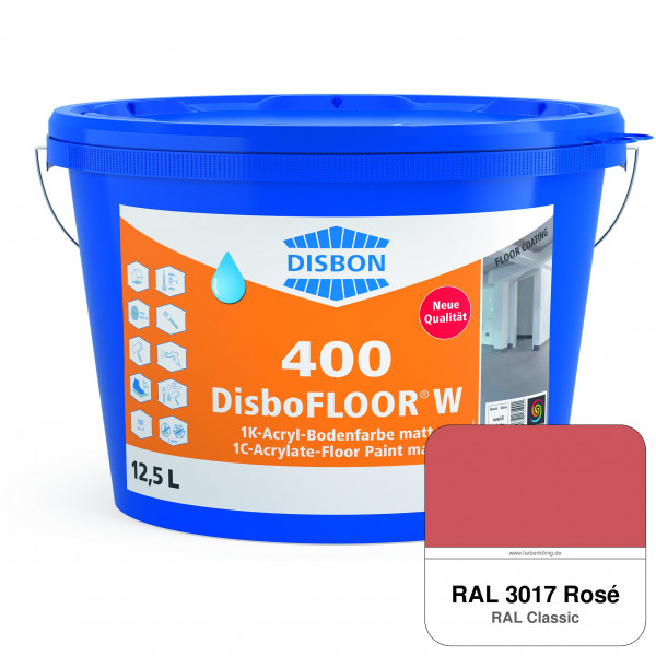DisboFLOOR W 400 1K-Acryl-Bodenfarbe (RAL 3017 Rosa)