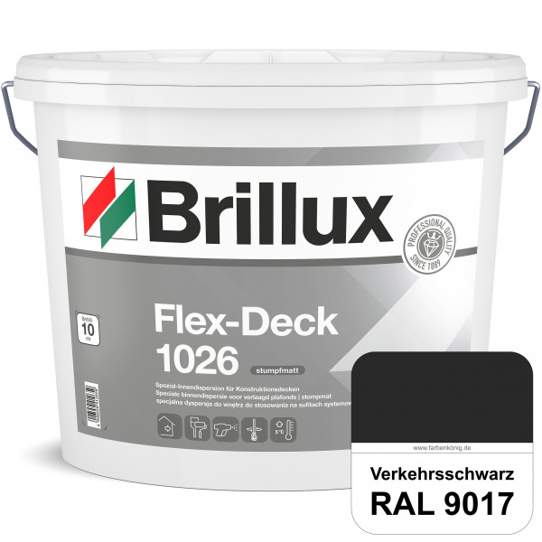 Flex-Deck ELF 1026 (RAL 9017 Verkehrsschwarz) Hochwertige Innendispersion für Decken mit Installatio