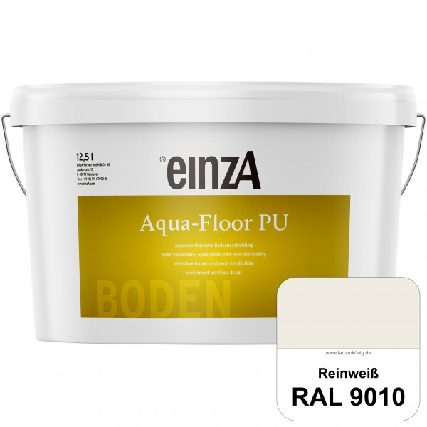 einzA Aqua-Floor PU (RAL 9010 Reinweiß) seidenglänzender Acryl-PU-Bodenbeschichtung