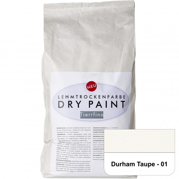 DRY-PAINT Lehmtrockenfarbe - Durham Taupe - 01