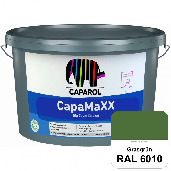 CapaMaXX (RAL 6010 Grasgrün) tuchmatte Innenfarbe mit hohem Deckvermögen und Ergiebigkeit