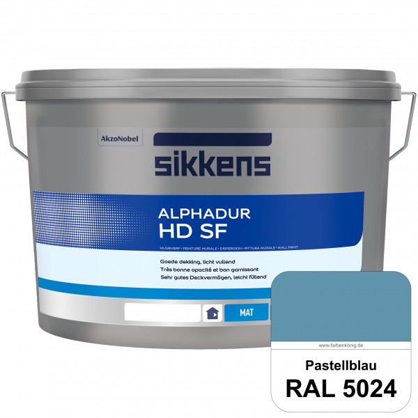 Alphadur HD SF (RAL 5024 Pastellblau) matte hochdeckende waschbeständige Innenwandfarbe