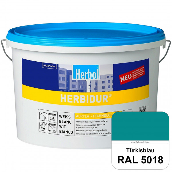 Herbidur (RAL 5018 Türkisblau) Reinacrylat-Fassadenfarbe mit Langzeitwetterschutz
