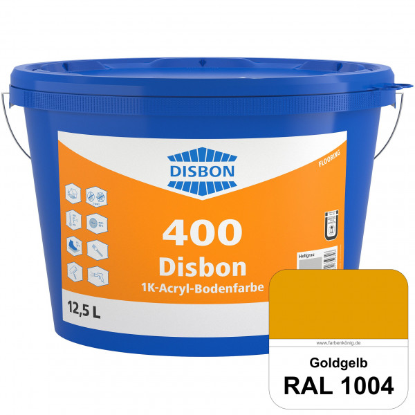 Disbon 400 1K-Acryl-Bodenfarbe (RAL 1004 Goldgelb) Dispersionsbeschichtung für mineralische Bodenflä