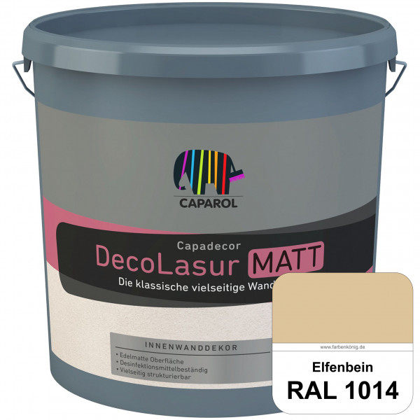 Capadecor DecoLasur Matt (RAL 1014 Elfenbein) Matte Lasurfarbe auf Dispersionsbasis (innen)