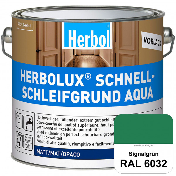 Schnellschleifgrund Aqua (RAL 6032 Signalgrün) wasserverdünnbarer Vorlack mit hervorragender Schleif