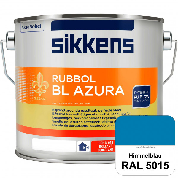 Rubbol BL Azura (RAL 5015 Himmelblau) PU-Hochglanzlack (wasserbasiert) innen & außen