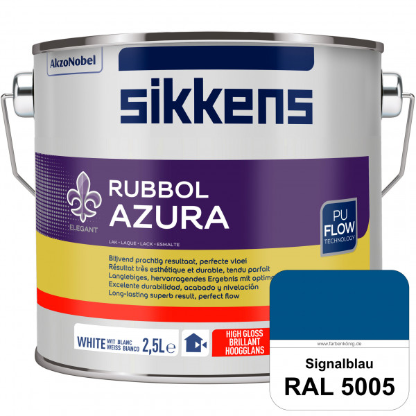 Rubbol Azura (RAL 5005 Signalblau) hochglänzender Lack (löselmittelhaltig) innen & außen