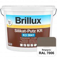 Silikat-Putz KR K3 3641 (RAL 7006 Beigegrau) Dekorativer Kratzputz auf Silikatbasis