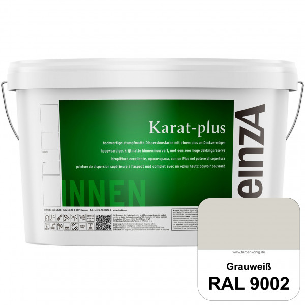 einzA Karat-plus (RAL 9002 Grauweiß) Innenwandfarbe mit herausragenden Produkteigenschaften