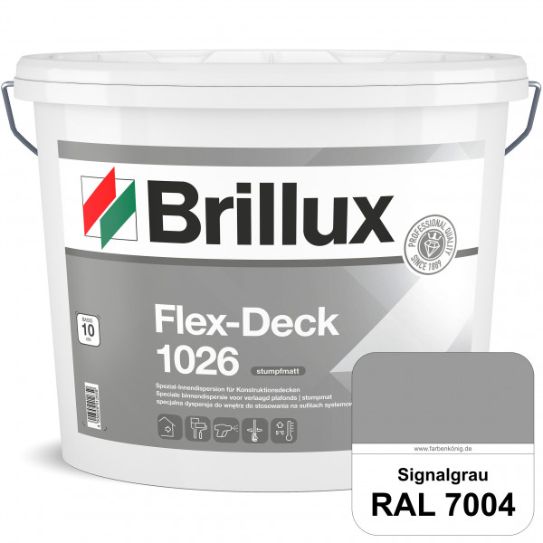 Flex-Deck ELF 1026 (RAL 7004 Signalgrau) Hochwertige Innendispersion für Decken mit Installationen &