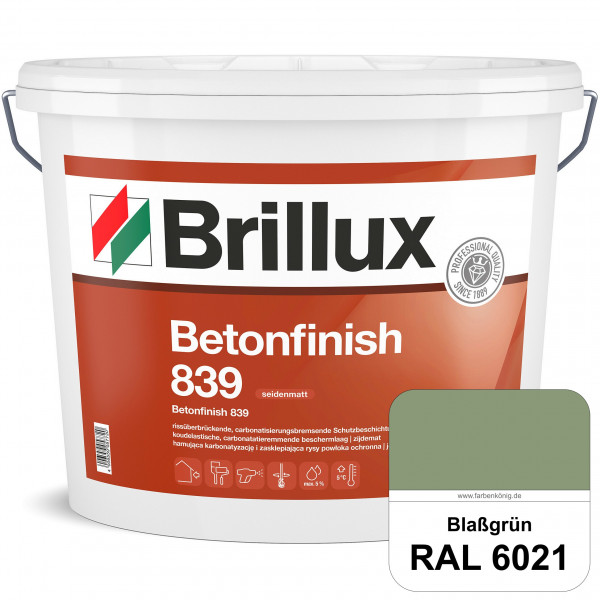 Betonfinish 839 (RAL 6021 Blassgrün) elastische Beschichtung zum Schutz rissgefährdeter Betonbauteil