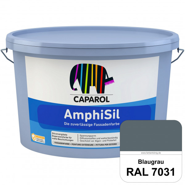 Amphisil (RAL 7031 Blaugrau) Siloxanverstärkte matte Fassadenfarbe mit Silikatcharakter