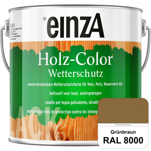 einzA Holz-Color (RAL 8000 Grünbraun) Wetterschutzfarbe für außen