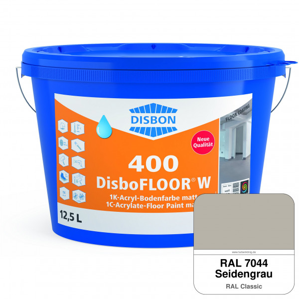 DisboFLOOR W 400 1K-Acryl-Bodenfarbe (RAL 7044 Seidengrau)