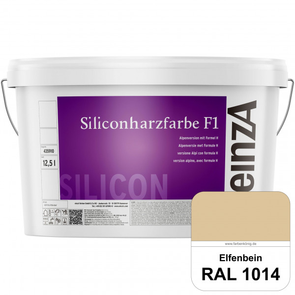 einzA Siliconharzfarbe F1 (RAL 1014 Elfenbein) Universal Siliconharz-Fassadenfarbe, kalkmatt, wetter