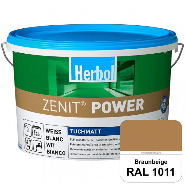 Herbol Zenit Power (RAL 1011 Braunbeige) Superdeckende ELF-Wandfarbe