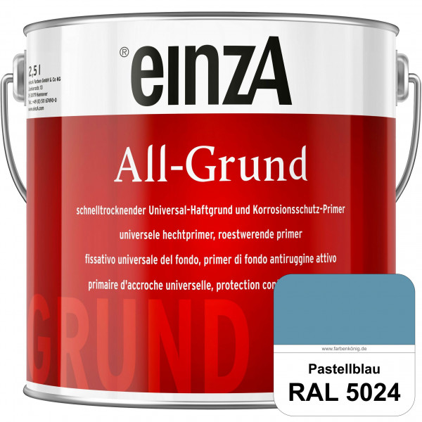 einzA All-Grund (RAL 5024 Pastellblau) Schnelltrocknender Haftgrund & Korrosionsschutz-Primer