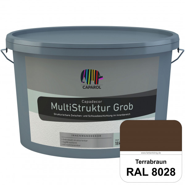 Capadecor MultiStruktur grob (RAL 8028 Terrabraun) quarzgefüllte Zwischen- und Schlußbeschichtung in
