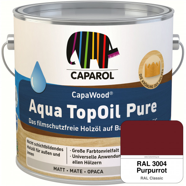 CapaWood® AquaTopOil Pure (RAL 3004 Purpurrot) - ersetzt CapaGreen Holz-Öl Aqua