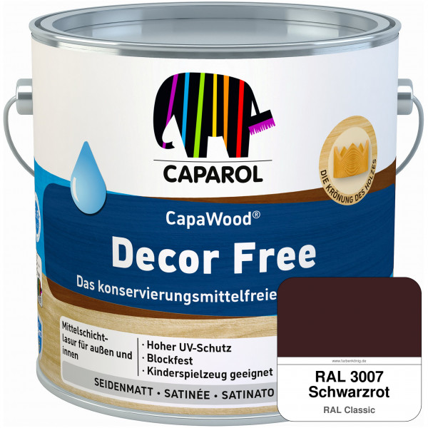 CapaWood® Decor Free (RAL 3007 Schwarzrot) - ersetzt Capadur DecorLasur KF
