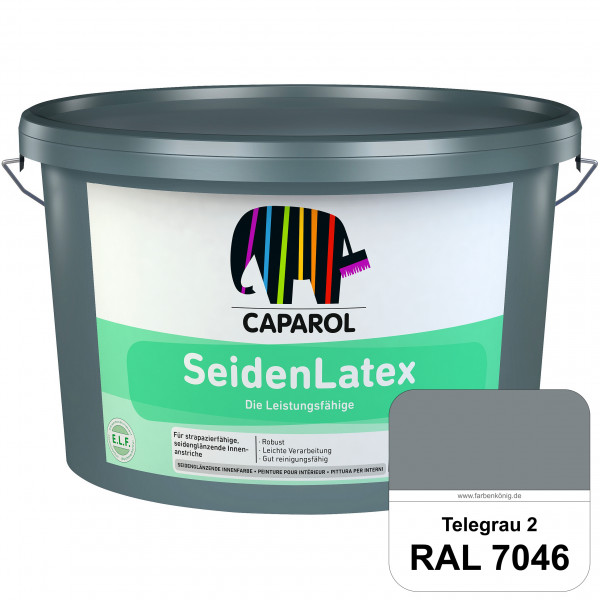 SeidenLatex ELF (RAL 7046 Telegrau 2) strapazierfähige, scheuerbeständige und seidenmatte Latexfarbe