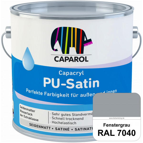 Capacryl PU-Satin (RAL 7040 Fenstergrau) hochwertige Zwischen-/ Schluss­lackierungen für grundierte