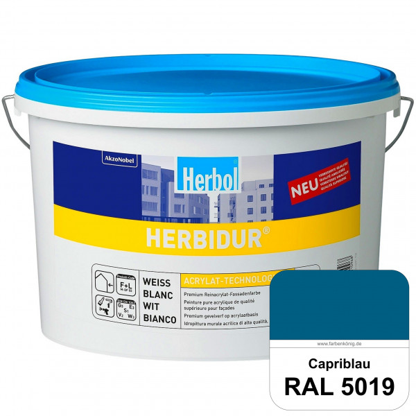 Herbidur (RAL 5019 Capriblau) Reinacrylat-Fassadenfarbe mit Langzeitwetterschutz