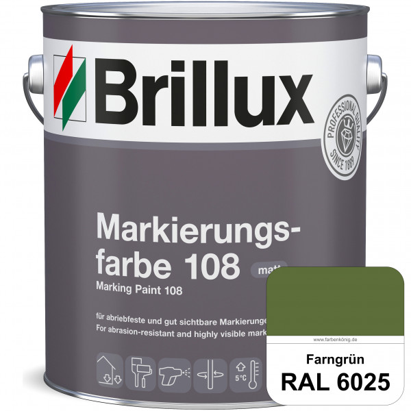 Markierungsfarbe 108 (RAL 6025 Farngrün) Markierungsfarbe für Asphalt, Betonböden, Zementestrichen
